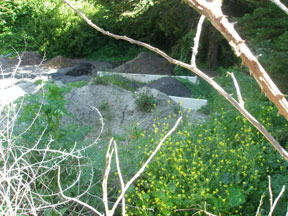 close up gravel dump