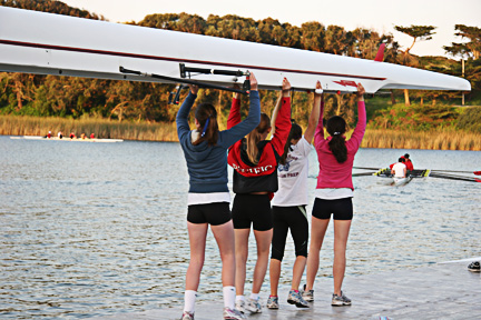 boating on Lake Merced