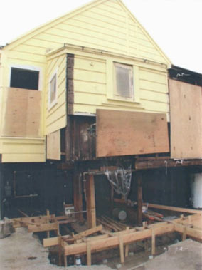 back of HUD abated home