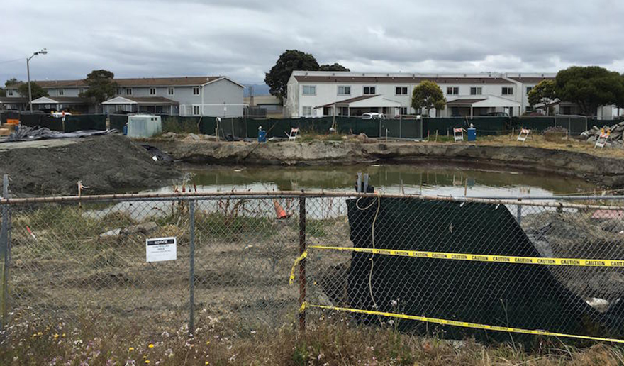 Radioactive site at Treasure Island