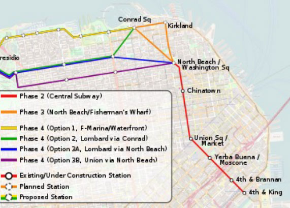 Central Subway Map
