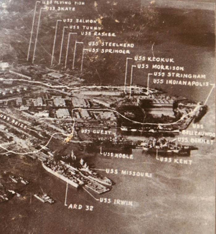 location of ships at drydock