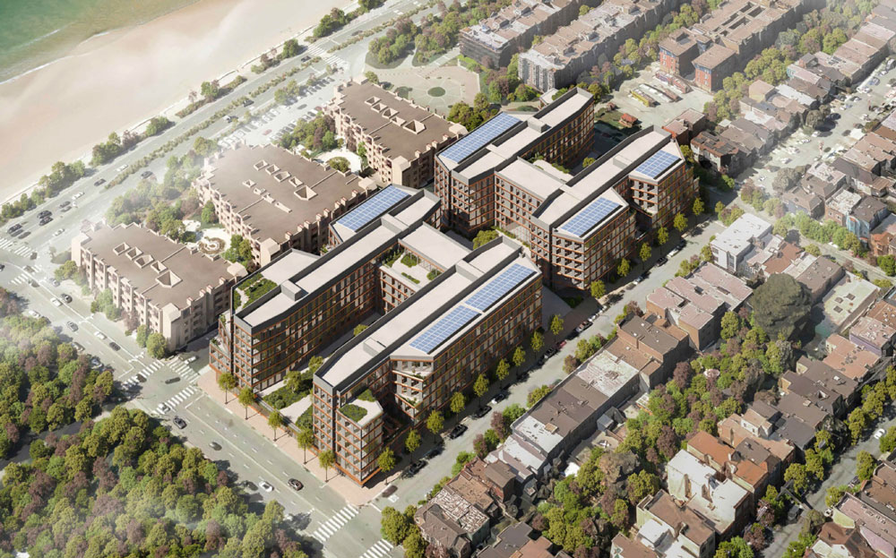 Aerial view, rendering